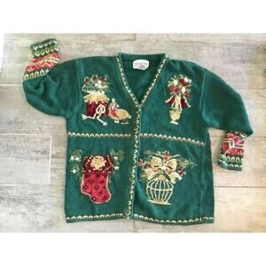 Carolina Colours Not UGLY CHRISTMAS Sweater Cardigan Plus Size 22W 42 Party